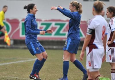 La joie de Toletti et Karchouni (photo D Catry/Vrouwenteam) La joie de Toletti et Karchouni (photo D Catry/Vrouwenteam)