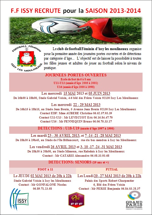 Le FF ISSY se prépare pour la saison prochaine