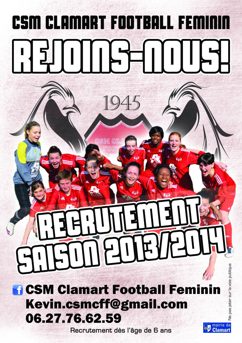 CSM CLAMART FOOTBALL FEMININ (92,Hauts de Seine) Recrutement 2013/2014