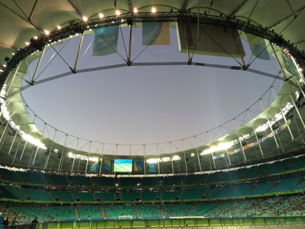 Le stade de Salvador (image Twitter Fabien Lévêque) Le stade de Salvador (image Twitter Fabien Lévêque)