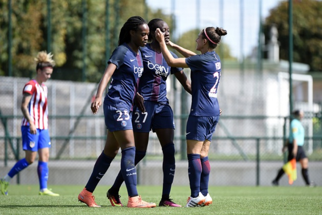 Katoto, Sarr et Boquete se congratulent (photo TeamPics/PSG.fr) Katoto, Sarr et Boquete se congratulent (photo TeamPics/PSG.fr)