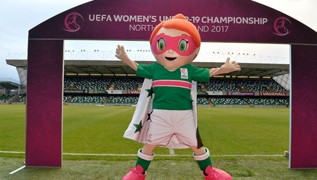 La mascotte de l'Euro U19 en août 2017 en Irlande du Nord