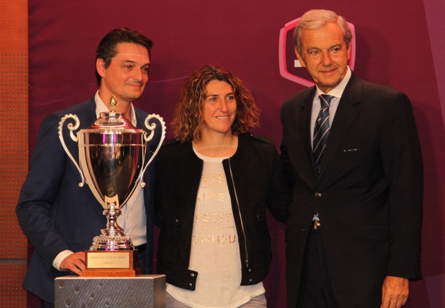 Jérôme Papin (Eurosport), Marinette Pichon et Daniel Bilalian (France TV) (photo Sébastien Duret) Jérôme Papin (Eurosport), Marinette Pichon et Daniel Bilalian (France TV) (photo Sébastien Duret)