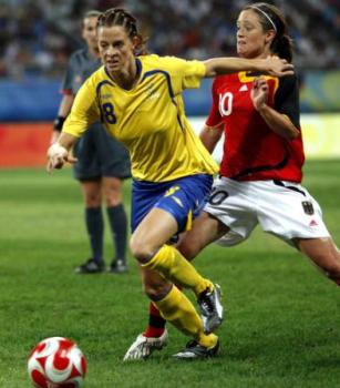 Schelin lors du quart de finale des JO 2008