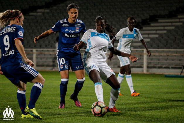 Asseyi est la première joueuse de la saison a marqué contre Lyon en D1 (photo Meryll Vian/OM.net)