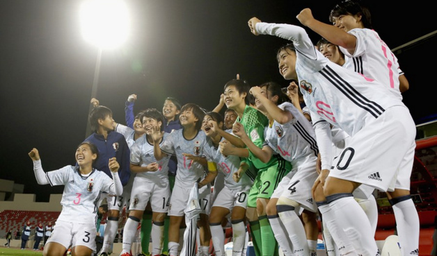 Les Japonaises fêtent leur qualification (photo FIFA.com)