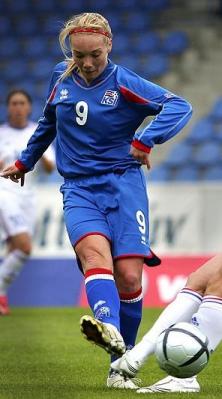 Margret Lara Vidarsdottir, meilleure buteuse du groupe Margret Lara Vidarsdottir, meilleure buteuse du groupe