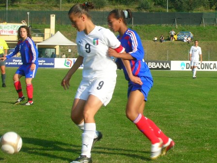 Akherraze en duel avec l'Italienne Principi Akherraze en duel avec l'Italienne Principi