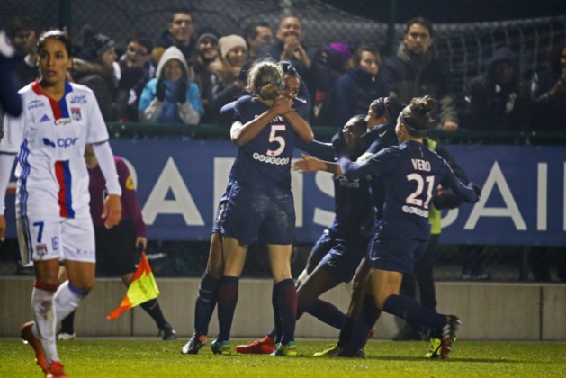 Delie vient marquer le but de la victoire (photo TeamPics/PSG.fr) Delie vient marquer le but de la victoire (photo TeamPics/PSG.fr)