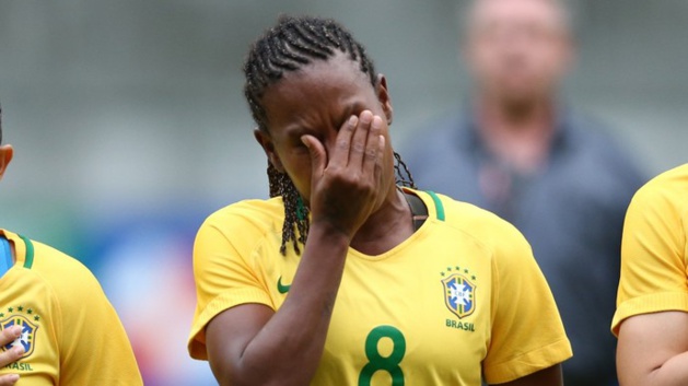 Formiga, émue, lors de la finale face à l'Italie (photo CBF) Formiga, émue, lors de la finale face à l'Italie (photo CBF)