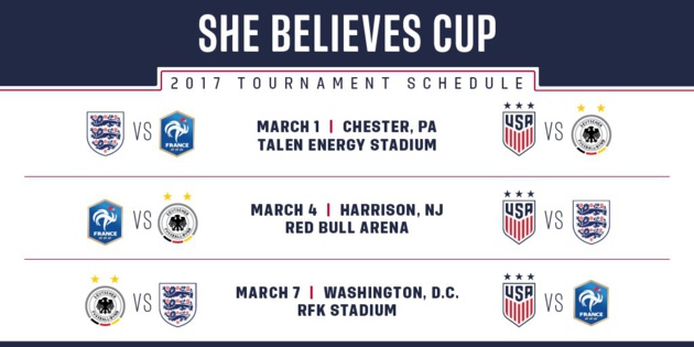SheBelieves Cup - Le programme de la deuxième édition : ANGLETERRE - FRANCE pour débuter SheBelieves Cup - Le programme de la deuxième édition : ANGLETERRE - FRANCE pour débuter