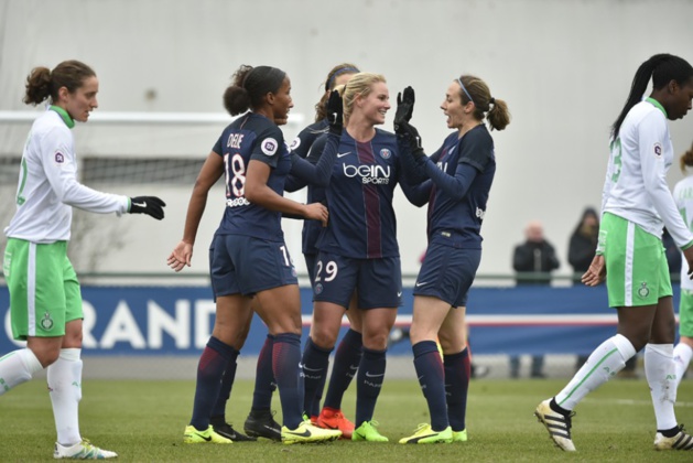 Joie parisienne sur le second but face à l'ASSE (photo PSG.fr) Joie parisienne sur le second but face à l'ASSE (photo PSG.fr)
