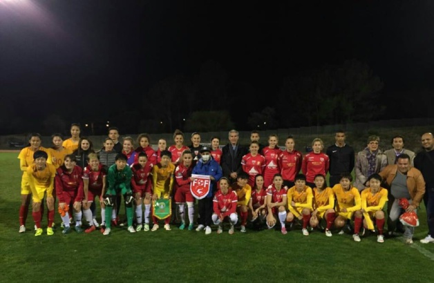 Les équipes avant Montpellier - Chine (photo MHSC)