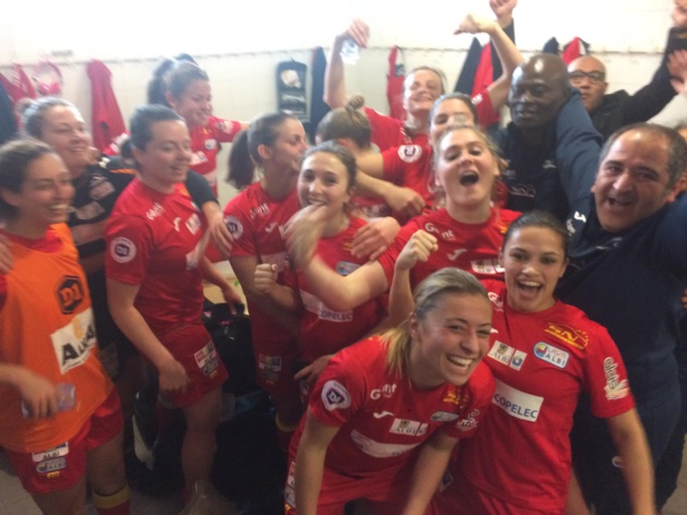 La joie albigeoise dans le vestiaire (photo ASPTT Albi)