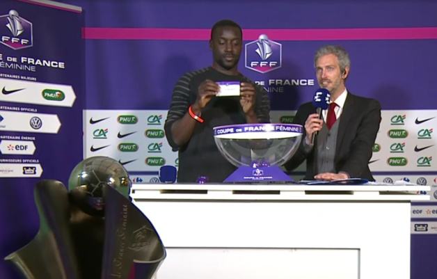 Ladji Doucouré avec Romain Balland lors du tirage au sort sur Eurosport 2 Ladji Doucouré avec Romain Balland lors du tirage au sort sur Eurosport 2