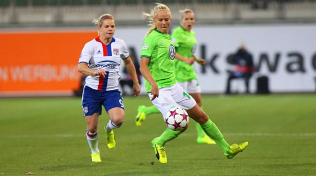 Le Sommer et Harder au match aller (photo VfL) Le Sommer et Harder au match aller (photo VfL)