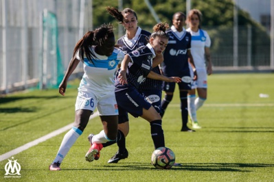 Duel accroché entre les deux promus aux destins croisés (photo OM) Duel accroché entre les deux promus aux destins croisés (photo OM)