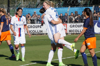 Montpellier cède face à Lyon (photo footofeminin) Montpellier cède face à Lyon (photo footofeminin)