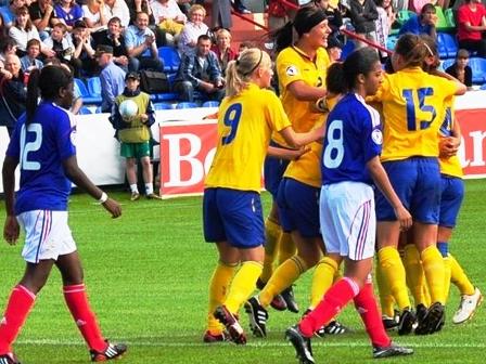 Les Suédoises assomment les Bleuettes (photo : uefa.com)