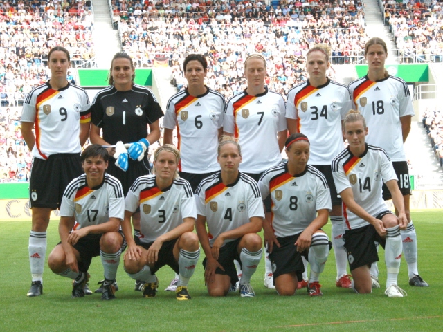 L'Allemagne de Birgit Prinz, favorite (photo : Roland Baumann/fansoccer.de)