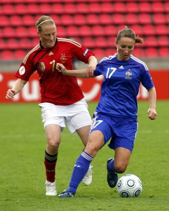 Thiney sauve l'honneur pour les Bleues (photo : Nora Kruse)