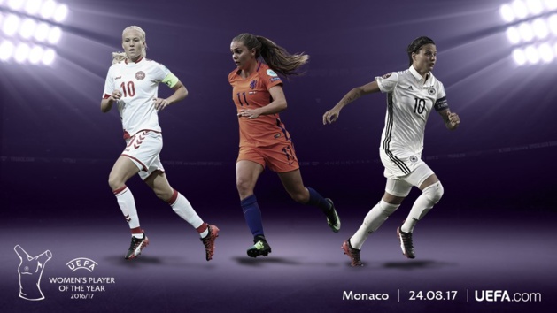 UEFA - Joueuse de l'année 2016-2017 : Harder, Marozsán et Martens nommées UEFA - Joueuse de l'année 2016-2017 : Harder, Marozsán et Martens nommées