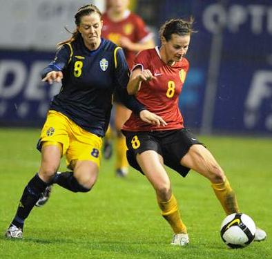 Schelin et la Suède s'imposent en Belgique (photo : vrouwenteam.be)