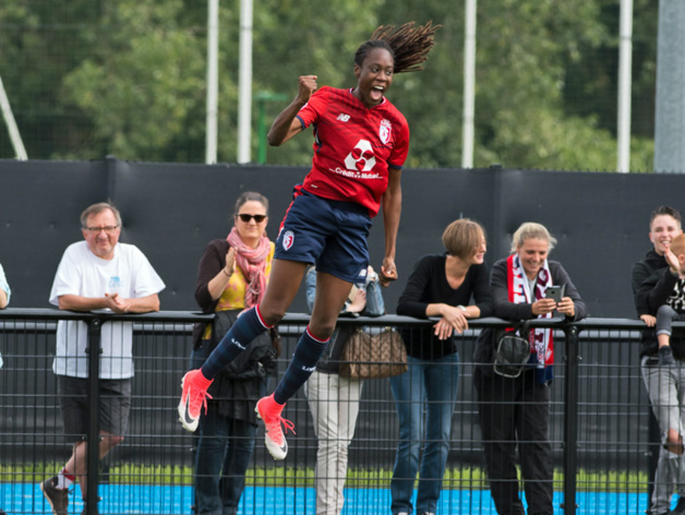 La joie de Sarr (photo Frédéric Coudrais/LOSC.fr)