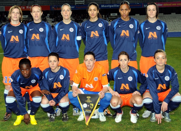 Le onze du dernier match européen : Blanc, Diguelman, Viguier, Lattaf, Delie, Plaza, Asseyi, Rubio, Deville, Hamou Maamar, Torrent (Photo archive MHSC)