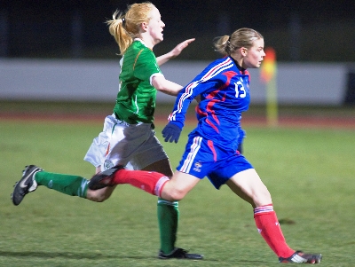 Eugénie Le Sommer a connu sa 1re sélection face à l'Irlande (photo : Eric Baledent)