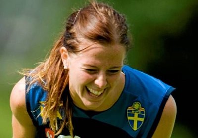 Le sourire de Lotta n'est pas le seul atout de la joueuse (Photo : www.gp.se)