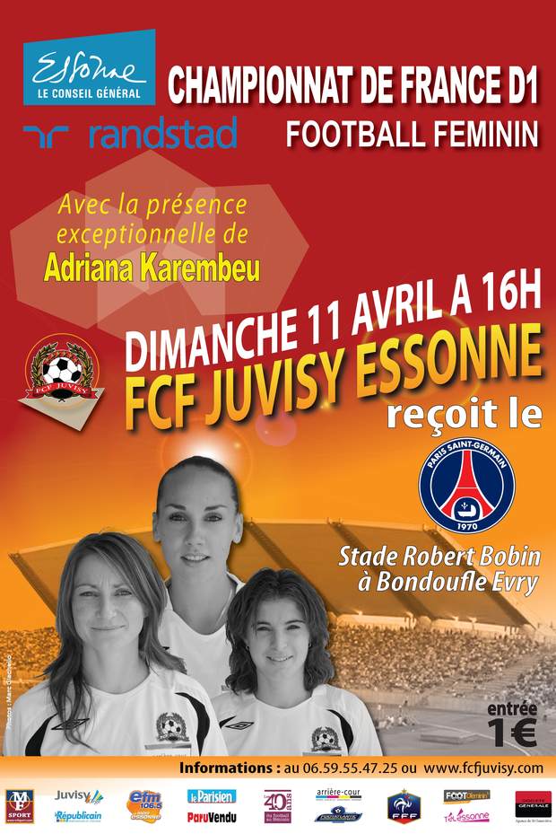 D1 : Juvisy - PSG à l'affiche, dimanche (16 h)