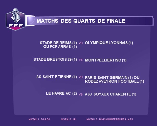 Coupe de France - Tirage au sort : les D1 à l'extérieur Coupe de France - Tirage au sort : les D1 à l'extérieur