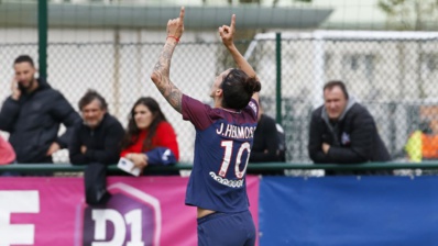 Hermoso auteur du plus beau but du match (photo PSG.fr) Hermoso auteur du plus beau but du match (photo PSG.fr)