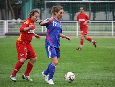 Gaëtane Thiney et les Bleues ont décroché un succès à quelques jours de leur confrontation en Islande (Crédit photo Sébastien Duret)