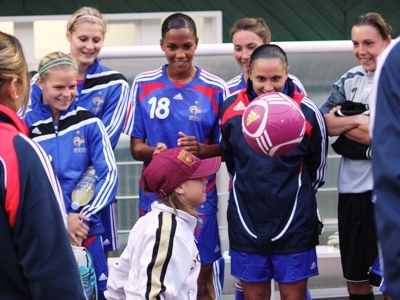 Manon a passé une journée avec les Bleues à Clairefontaine