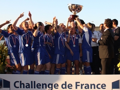 Le Challenge de France était le 2e titre féminin dans l'histoire du club après un titre de champion de D2 (photo : SD)