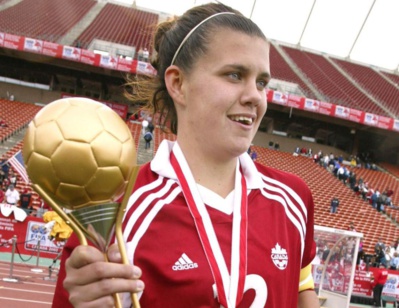 Christine Sinclair en 2002 Christine Sinclair en 2002