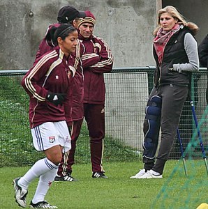 Corine Franco venue voir jouer ses partenaires (photo : Van Gol) Corine Franco venue voir jouer ses partenaires (photo : Van Gol)