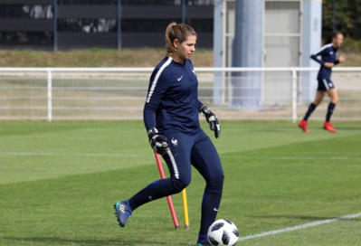 La troisième gardienne des Bleuettes profite pleinement de l'aventure (photo Bastien Lhéritier/FFF) La troisième gardienne des Bleuettes profite pleinement de l'aventure (photo Bastien Lhéritier/FFF)