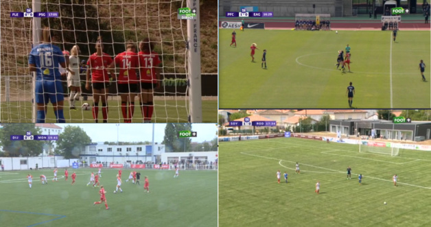Quatre matchs en simultané étaient proposés samedi sur Foot+ (montage Sébastien Duret)