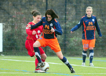 Mélissa Plaza lors du match face au Mans (photo MHSC) Mélissa Plaza lors du match face au Mans (photo MHSC)