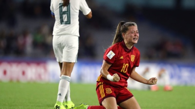 Clàudia Pina a signé un doublé en finale (photo FIFA.com) Clàudia Pina a signé un doublé en finale (photo FIFA.com)