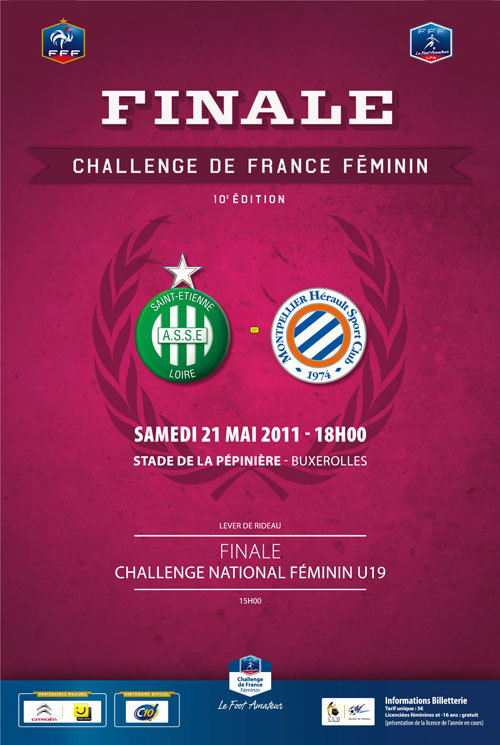 Le programme des finales du Challenge de France et U19 Le programme des finales du Challenge de France et U19