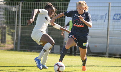 Diani et Cayman lors du match aller (photo MHSC) Diani et Cayman lors du match aller (photo MHSC)