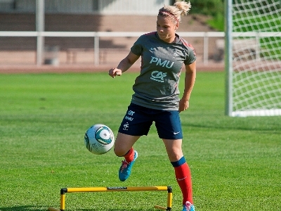 Eugénie lors de l'entrainement lundi soir