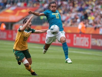 Muette contre l'Australie, Marta a frappé fort contre la Norvège (photo : Eric Baledent)