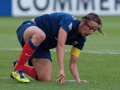 Soubeyrand et les Bleues avaient un genou à terre à la pause (photo : Eric Baledent)