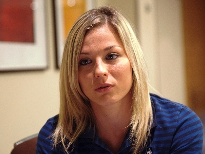 Laure Boulleau a joué son premier match du Mondial face à l'Allemagne (photo : Eric Baledent)