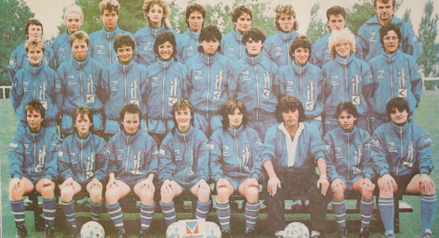 Ghislaine Baron, avec l'équipe de Chaffoteaux, championne de France 1989 Ghislaine Baron, avec l'équipe de Chaffoteaux, championne de France 1989